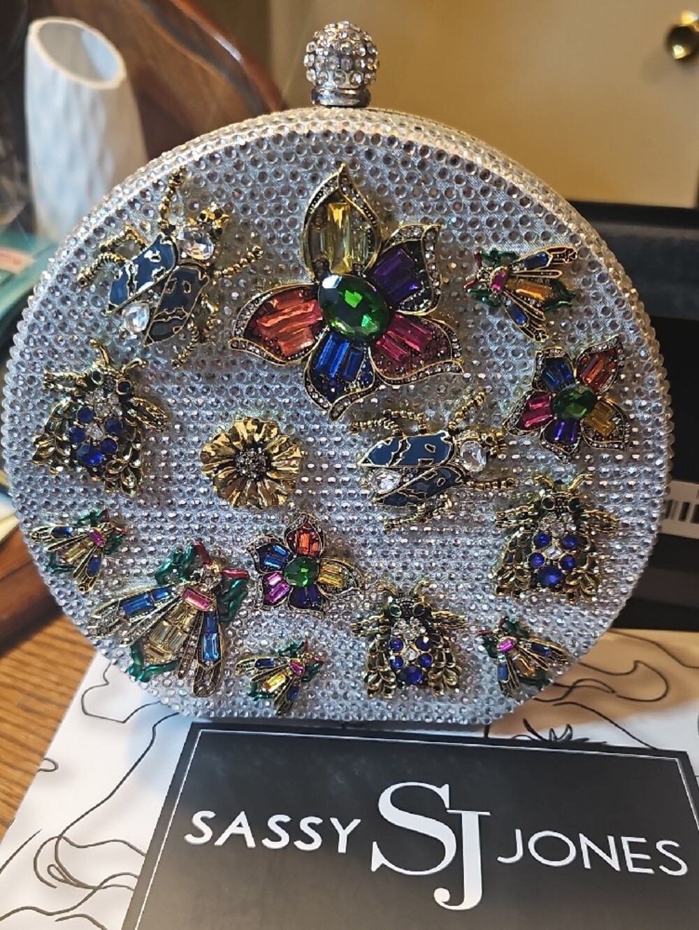 Sassy Jones Miss Beaslet Crystal Clutch - Multicolor - Picture 2 of 4
